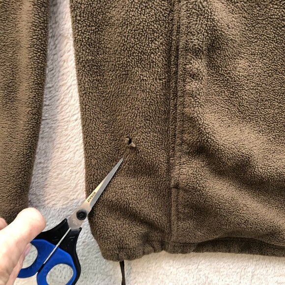 Bass Pro Shops Mens Fleece Jacket Large Full Zip Ooutdoors Brown Stand Collar - Picture 4 of 15
